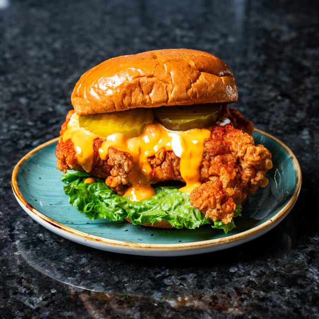 Flaming Zinger Burger.